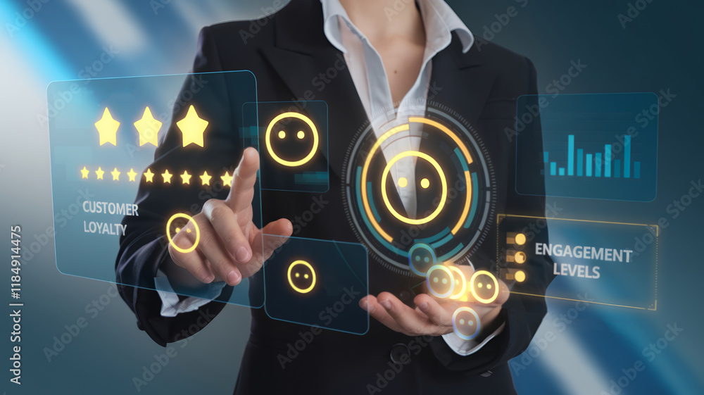 Poster Analyzing Customer Loyalty and Engagement Levels Through Advanced Metrics and Data Visualization Techniques