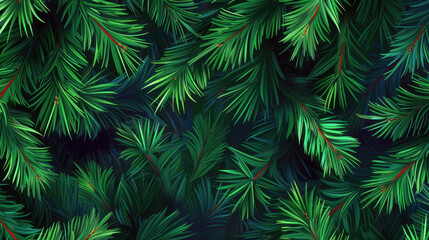 dense green pine foliage background texture