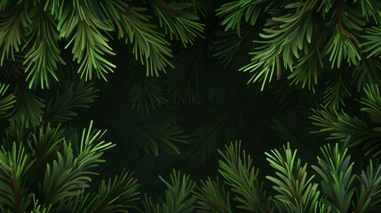 dense green pine foliage background texture
