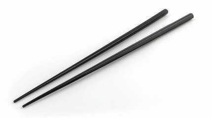 black chopsticks isolated on white