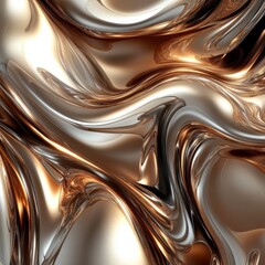 Liquid metal shapes merging seamlessly in brown, modern and sleek --v 6.1 Job ID: fcff6fab-75fa-4825-ae1a-ed64ccf3638c