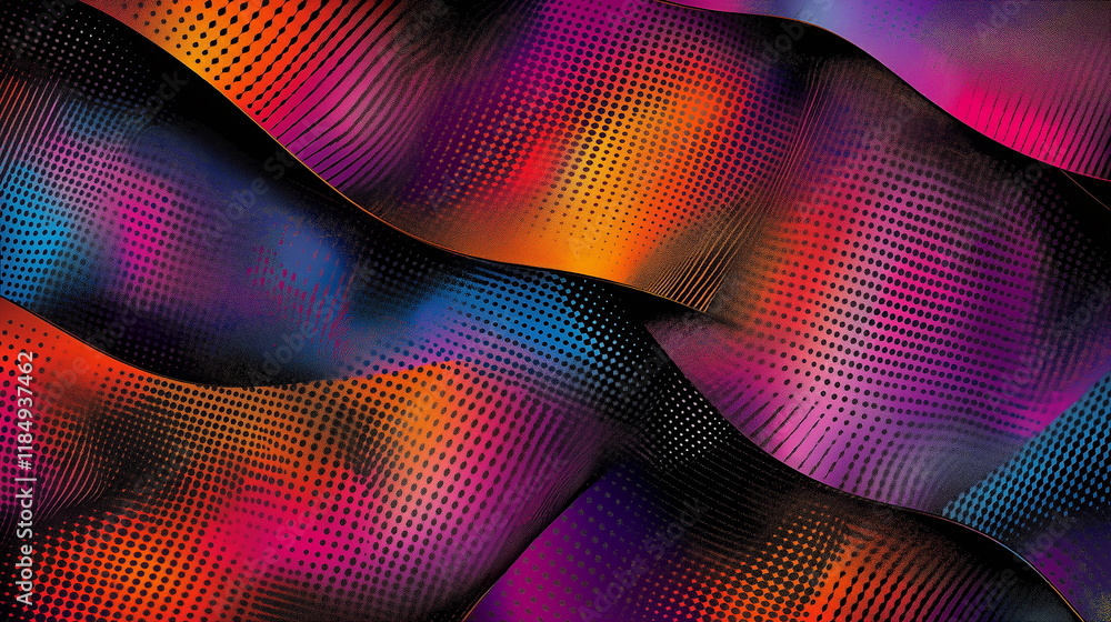 Aufkleber minimalistic fractal pattern with square shapes ab_003