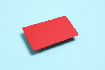Red paper card on color background