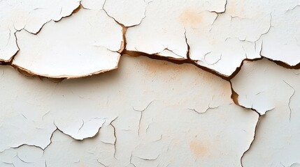 Fototapeta premium A white wall with peeling paint on it