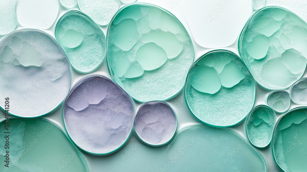 Poster soft circles and ovals overlaid with translucent l_009