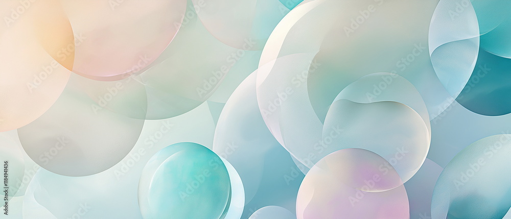 Poster soft circles and ovals overlaid with translucent l_011