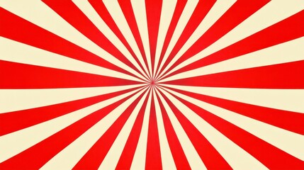 Radiant Red and White Sunburst Graphic Design: A Striking Abstract Pattern