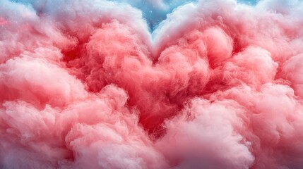Fototapeta premium A heart shaped cloud in the shape of a heart