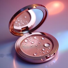 Glistening Dewdrops A Radiant Makeup Compact