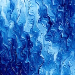 Obraz premium Rippling water effects with shimmering highlights in blue, realistic and surreal --v 6.1 Job ID: 03889f5b-43ba-4cf7-91d9-bf5790cfbd78
