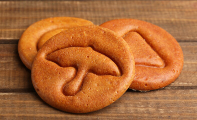 dalgona cookies sweet honeycomb on wooden background