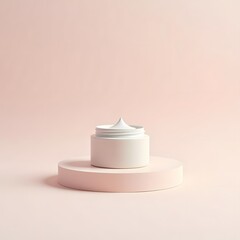 Timeless Elegance A Serene Still Life of Skincare Cream