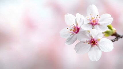 A close up of a white flower on a branch