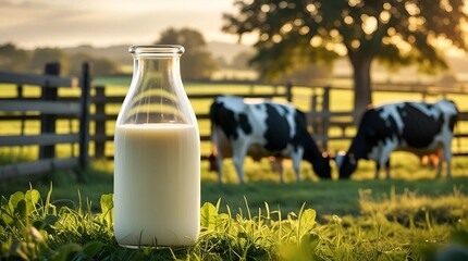 Milk Bottle on a Farm