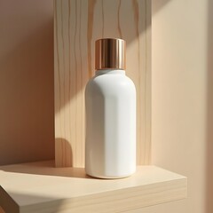 Future-Forward Haircare Elegance on Wooden Display