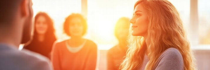 Community members share experiences and support each other during myeloma discussion group at golden hour