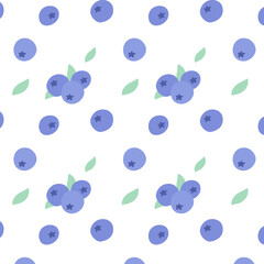 Seamless pattern with summer forest berries
