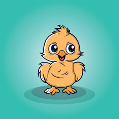 cute small chicken vector
