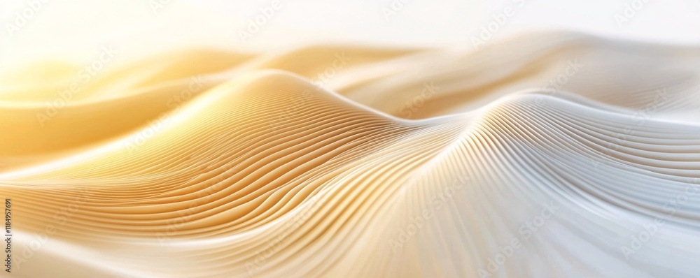 Poster abstract golden topographic lines flowing in gentle waves