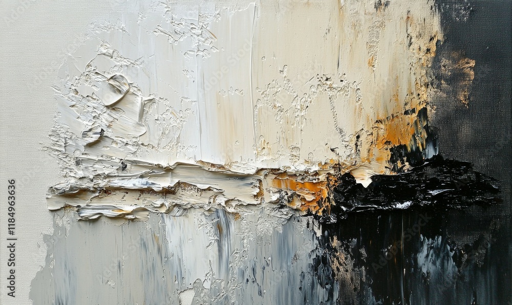 Poster the image captures the creative process of using a palette knife to apply paint on canvas, creating 