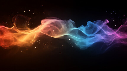 Fototapeta premium Colorful swirls of light create a captivating display of digital art in vibrant hues