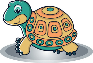 turtue with colors vector