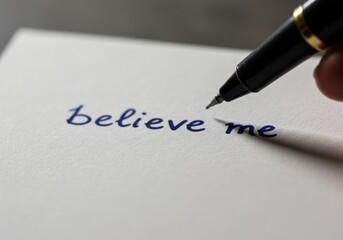 Fototapeta premium Handwriting the words 