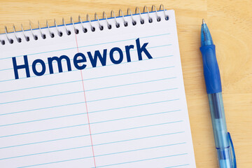 Homework Message in a Notebook