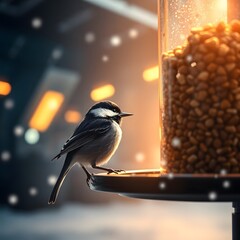 Naklejka premium a bird sitting on a branch