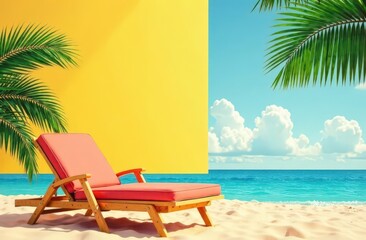 Vibrant Geometric Summer Poster Banner. Promotion design for Summer