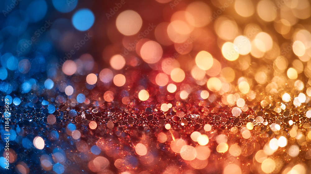 Poster colorful bokeh lights create a vibrant background with shimmering effects