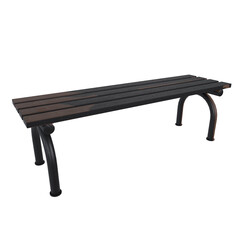 wooden bench isolated on transparent
