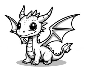  Cute Baby Dragon with Spotted Wings Design