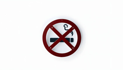 Obraz premium No smoking warning isolated with white highlights, png
