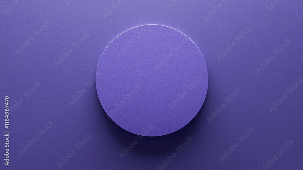 Poster a striking purple circle rests prominently on a matching purple backdrop, inviting viewers into a wo