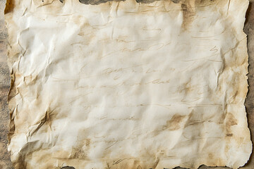 Vintage paper with handwritten script and aged textures for historical design elements