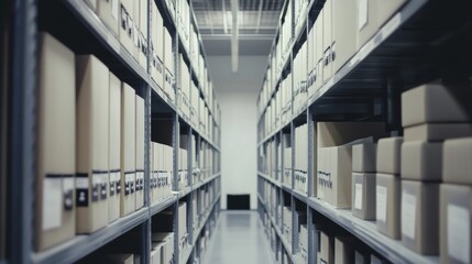 Fototapeta premium File transfer banner. Exchange data and documents between computers, digital archive and database. Vector landing page with isometric laptops with folders and files