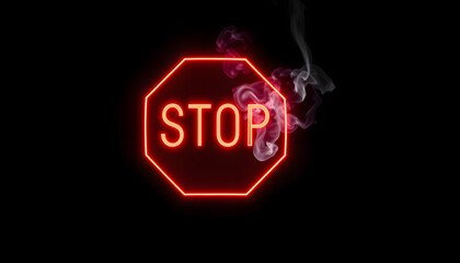 stop smoking isolated with white highlights, png