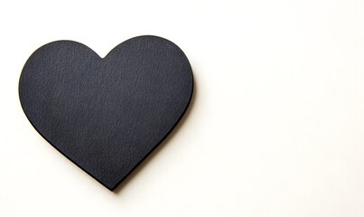 Black heart shape on white background. (1)