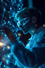 Biohacking. Health maintenance, medicine, dietary supplements, Background illustration