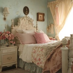 Contemporary bedroom decor featuring upholstered headboard and cozy decorative cushions image