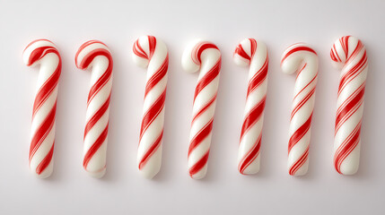 Obraz premium christmas red and white candy cane isolated on white background perfect for holiday gifts, christmas treats, and festive holiday designs 