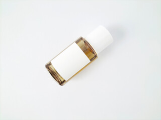 skin care product bottles isolated on white background