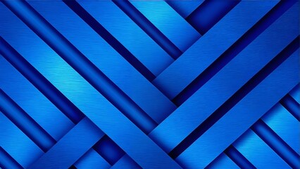 Fototapeta premium A sleek abstract background featuring metallic blue stripes intertwined in a binding pattern. The glossy texture and fluid design exude a futuristic and refined aesthetic