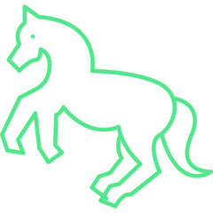 Horse Performing icon single vector illustration