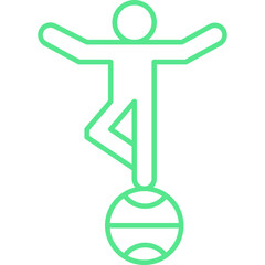 Walking on Balls icon single vector illustration