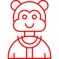 Monkey Performing icon single vector illustration
