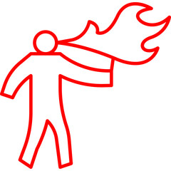 Spitting Fire icon single vector illustration
