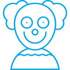 Clown icon single vector illustration