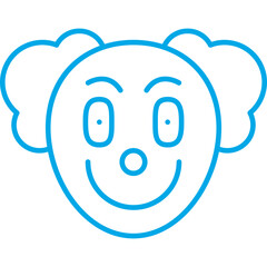 Clown Face icon single vector illustration